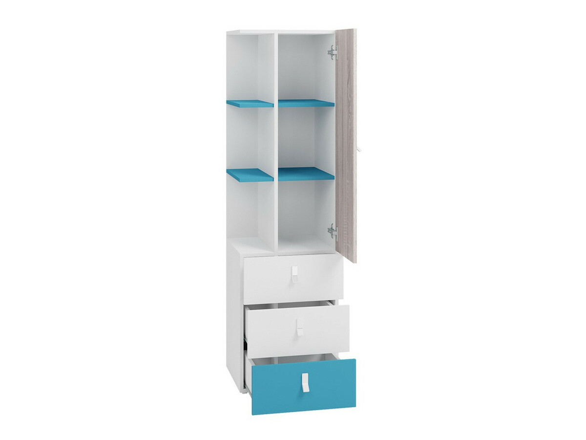 Chambre enfant complète Camteso 115 (Noir + Chêne + Beige)
