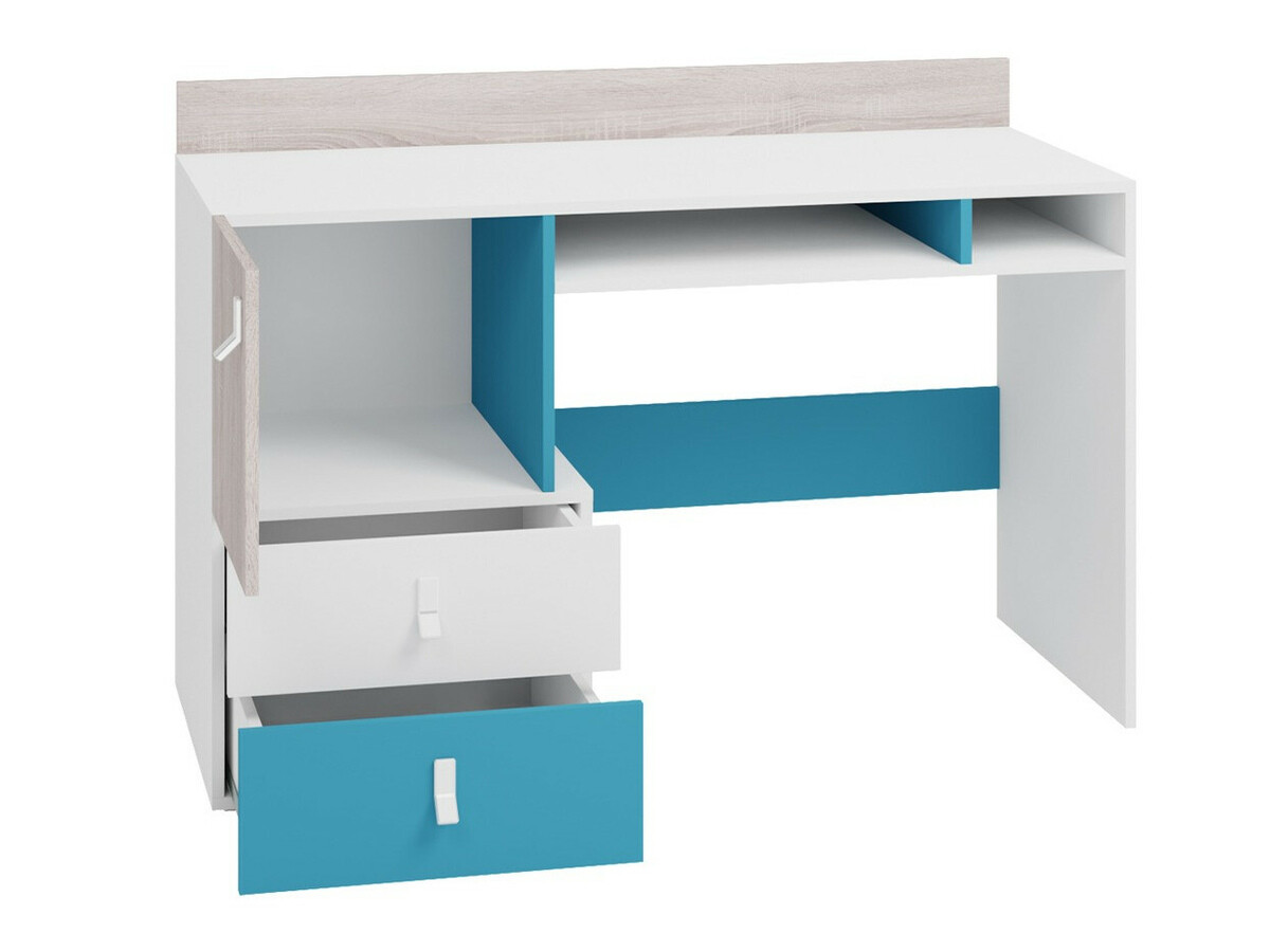 Chambre enfant complète Camteso 115 (Noir + Chêne + Beige)