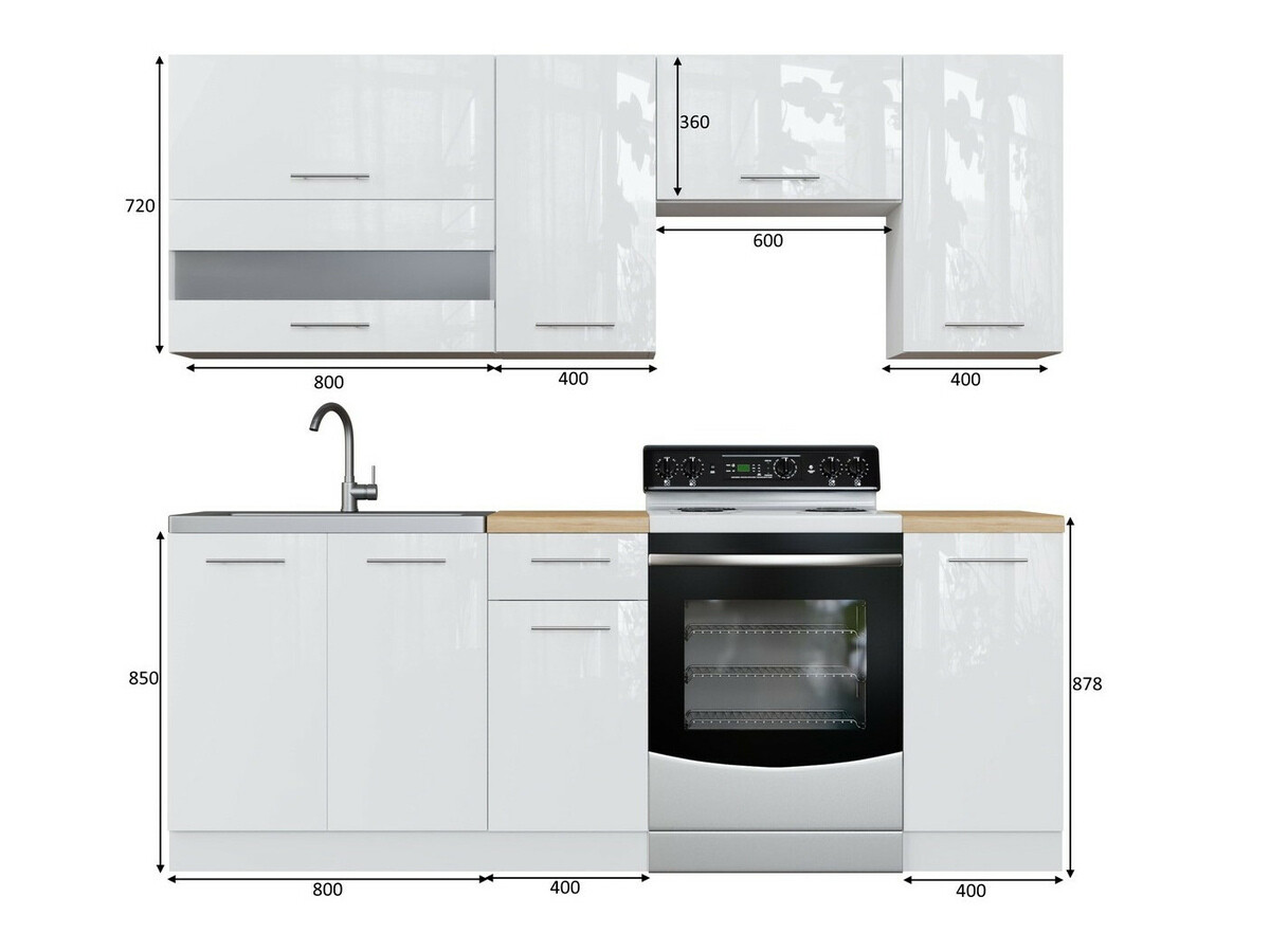 Cuisine complète modulaire Tiffa White 117