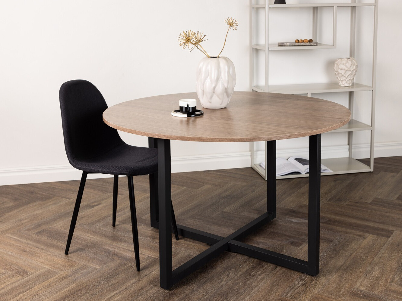 Table Dallas 4897 (Noir + Noix)
