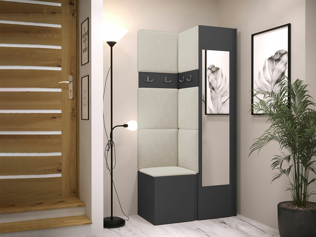 Meuble d'entrée Hartford 354 (Graphite)