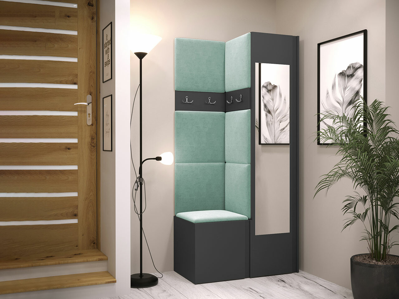 Meuble d'entrée Pinis XXV (Graphite)