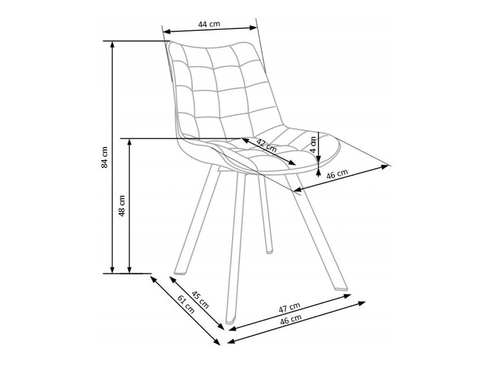 Chaise Houston 739 (Gris foncé + Noir)