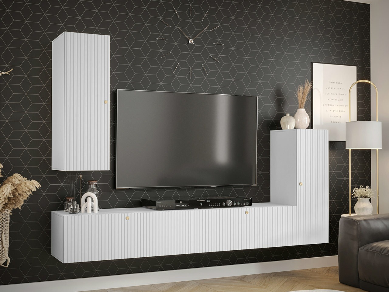 Ensemble de salon Anulio I (Blanc)