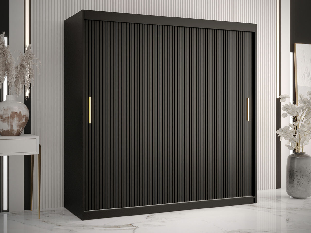 Armoire Elblaru 126 (Noir)