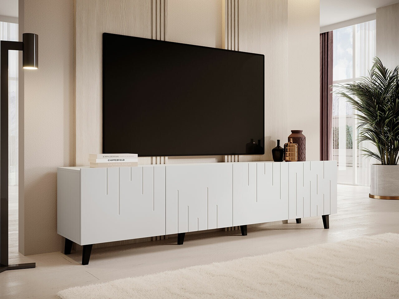 Meuble TV Charlotte 176 (Blanc)