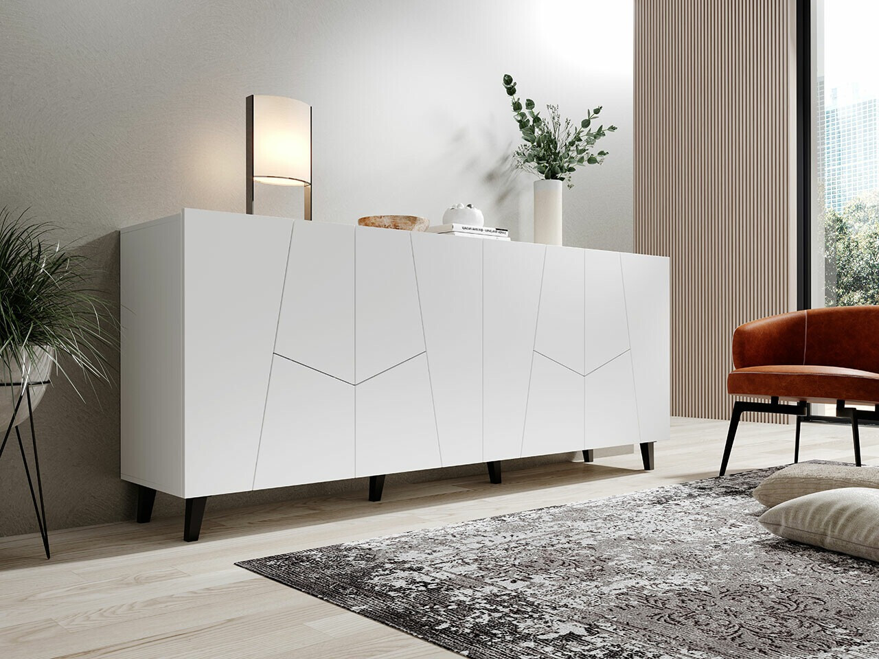 Buffet Charlotte 180 (Blanc + Noir)