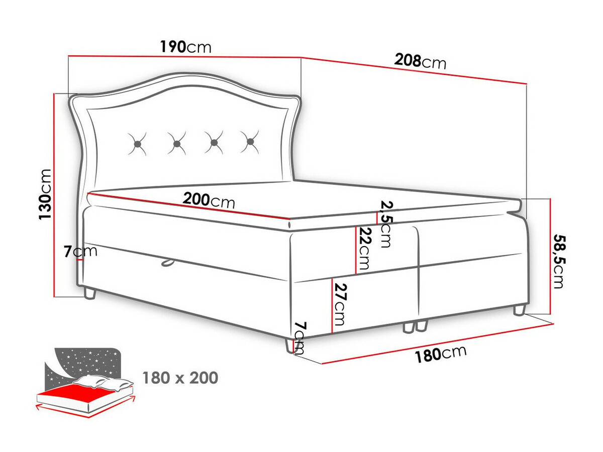 Lit continental Oleum (Magic Velvet 2217)