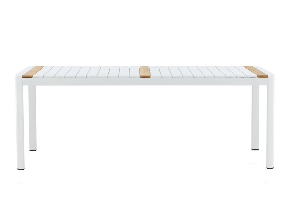 Table de jardin Dallas 2834 (Blanc + Marron)