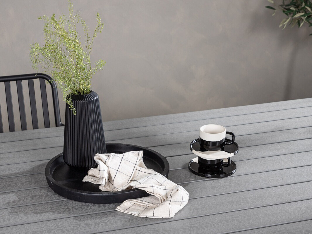 Table de jardin Dallas 3392 (Gris + Blanc)