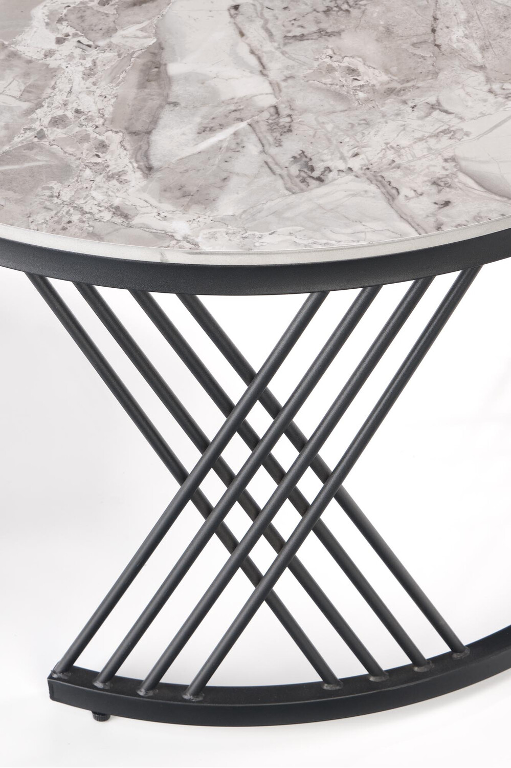 Ensemble tables basses Houston Acetum (Noir + Marbre gris)