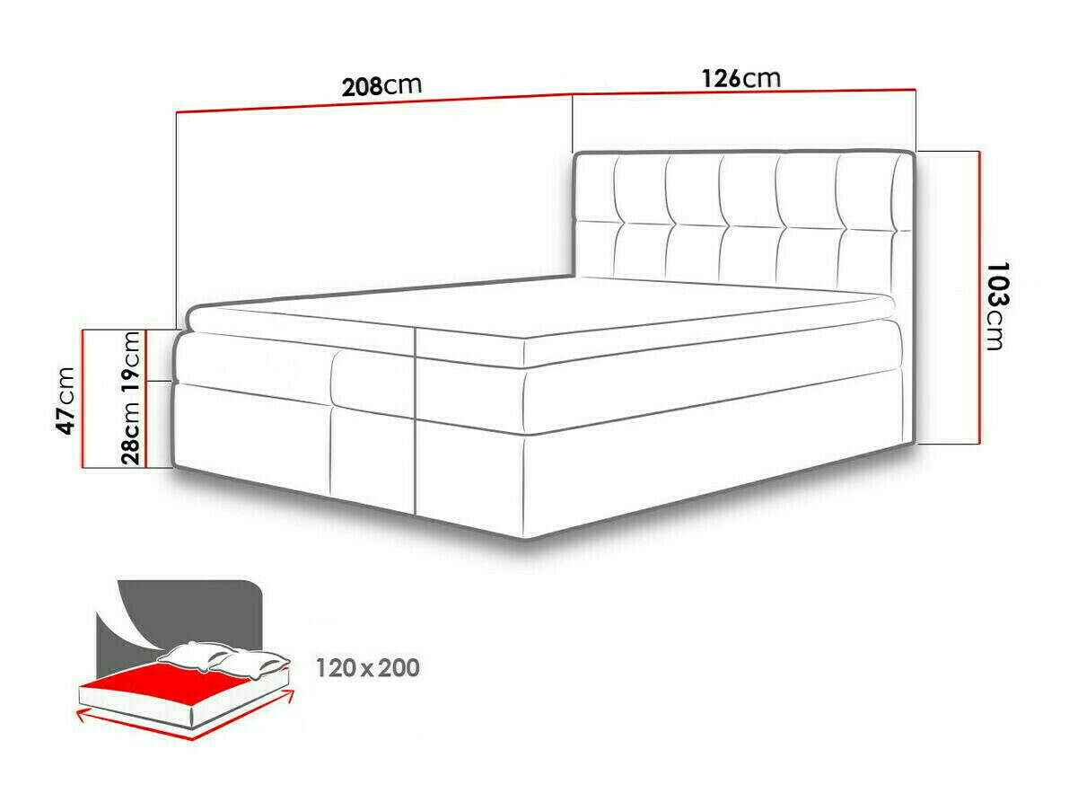 Lit boxspring Aedes (Rico 11)