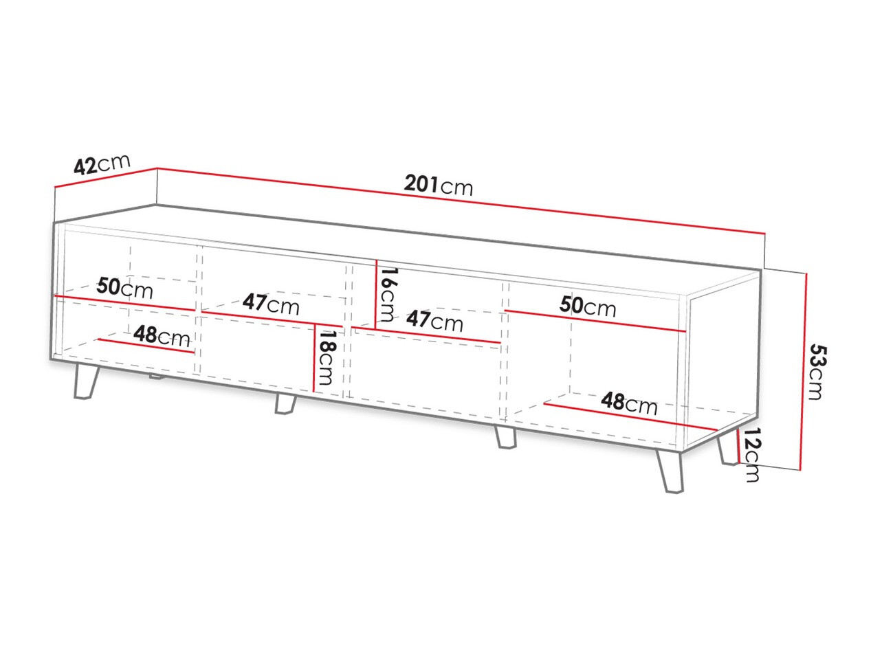 Meuble TV Comes I (Anthracite)
