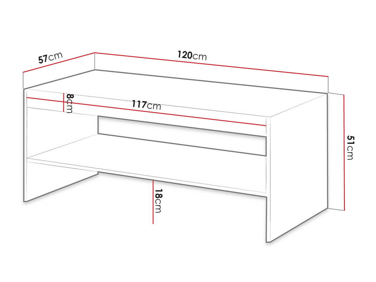 Table basse Comes (Chêne wotan)