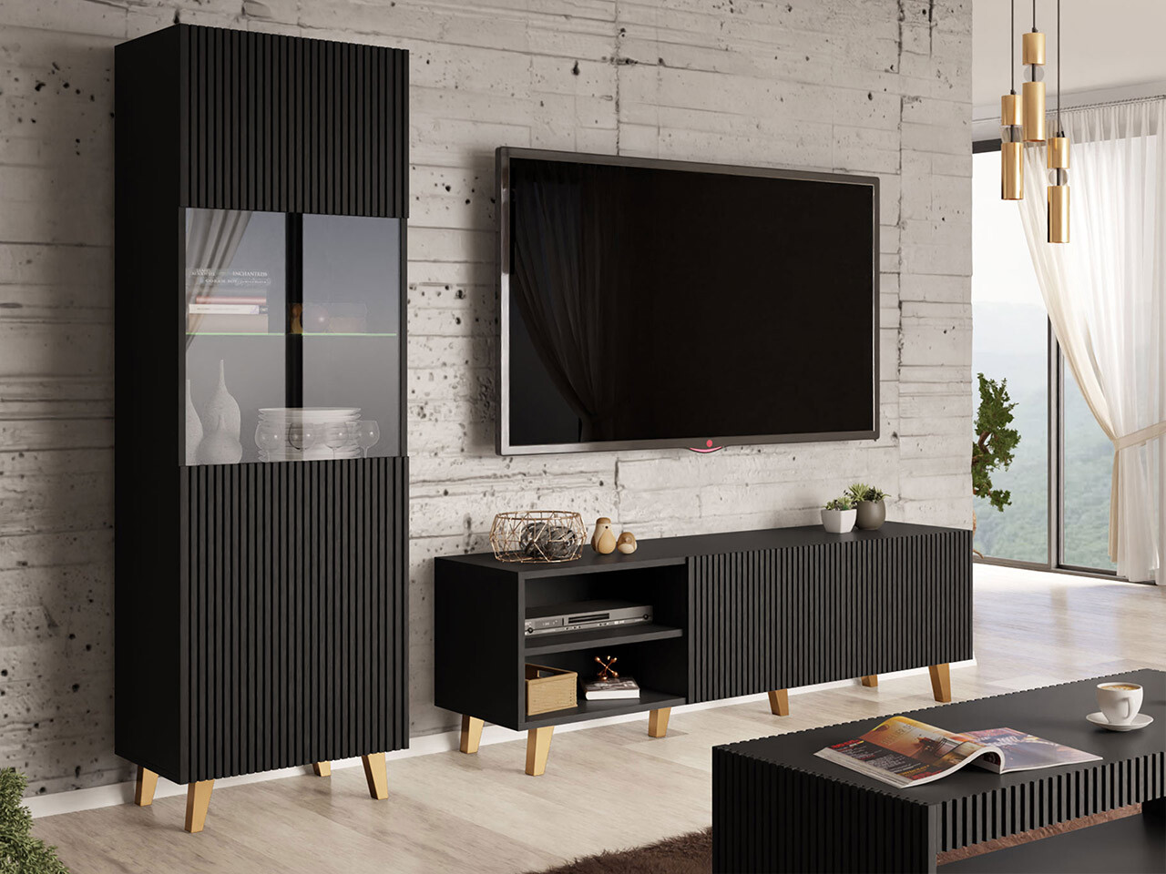 Ensemble de salon Dicto I (Noir)