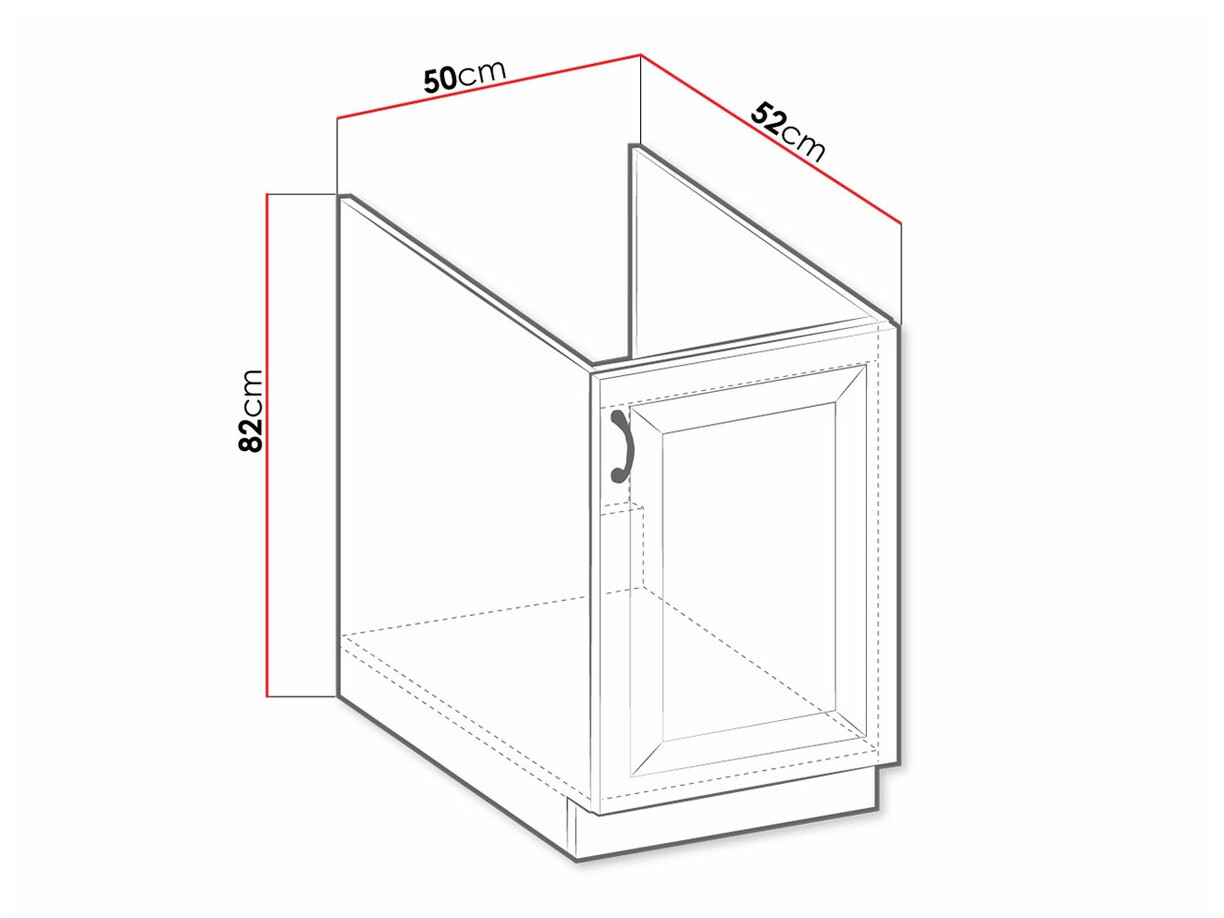 Armoire modulaire pour évier avec portes Retro White 106