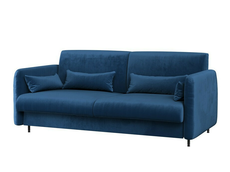 Ensemble de meubles Concept Pro Lenart VI (Blanc brillant + Blanc + Bleu)
