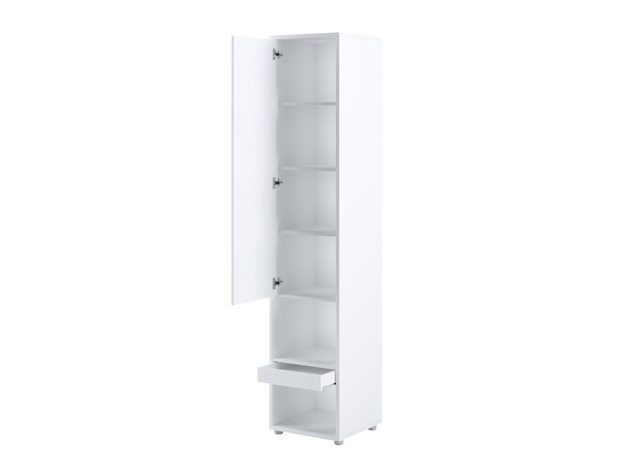Ensemble de meubles Concept Pro Lenart VI (Blanc brillant + Blanc + Bleu)