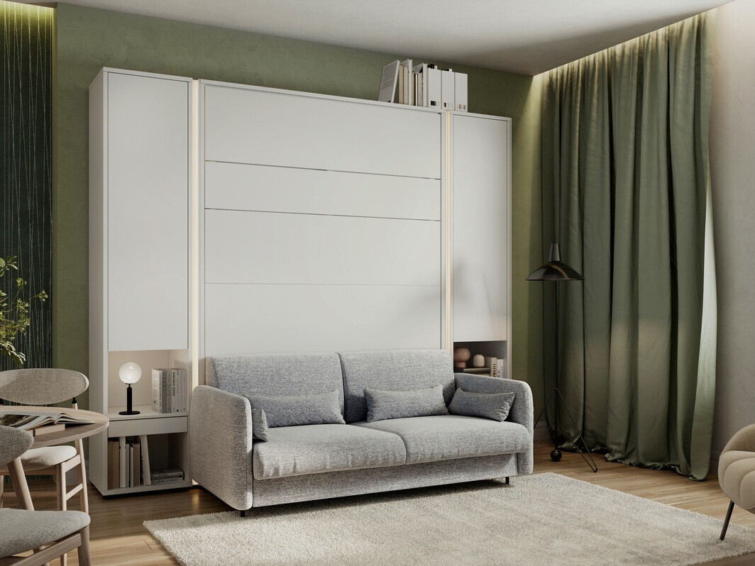 Ensemble de meubles Concept Pro Lenart VI (Blanc + Gris)