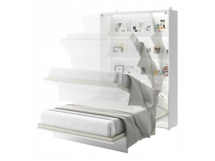 Lit escamotable Concept Pro Lenart VII (Blanc + Gris)
