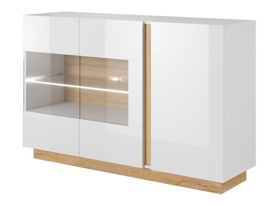 Buffet Novbela 105 (Blanc + Blanc brillant + Grandson chêne)