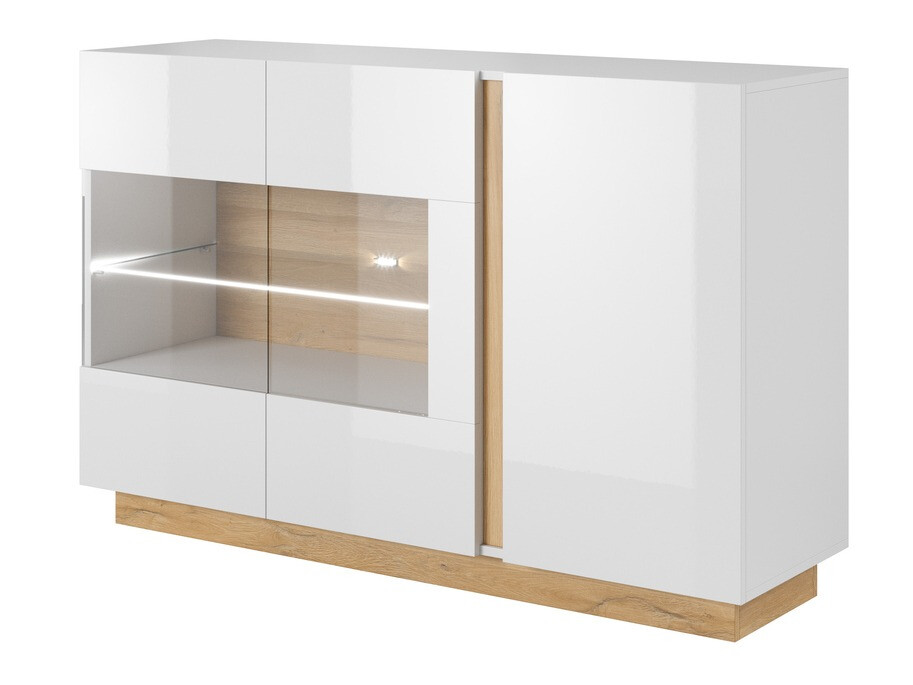 Buffet Novbela 105 (Blanc + Blanc brillant + Grandson chêne)