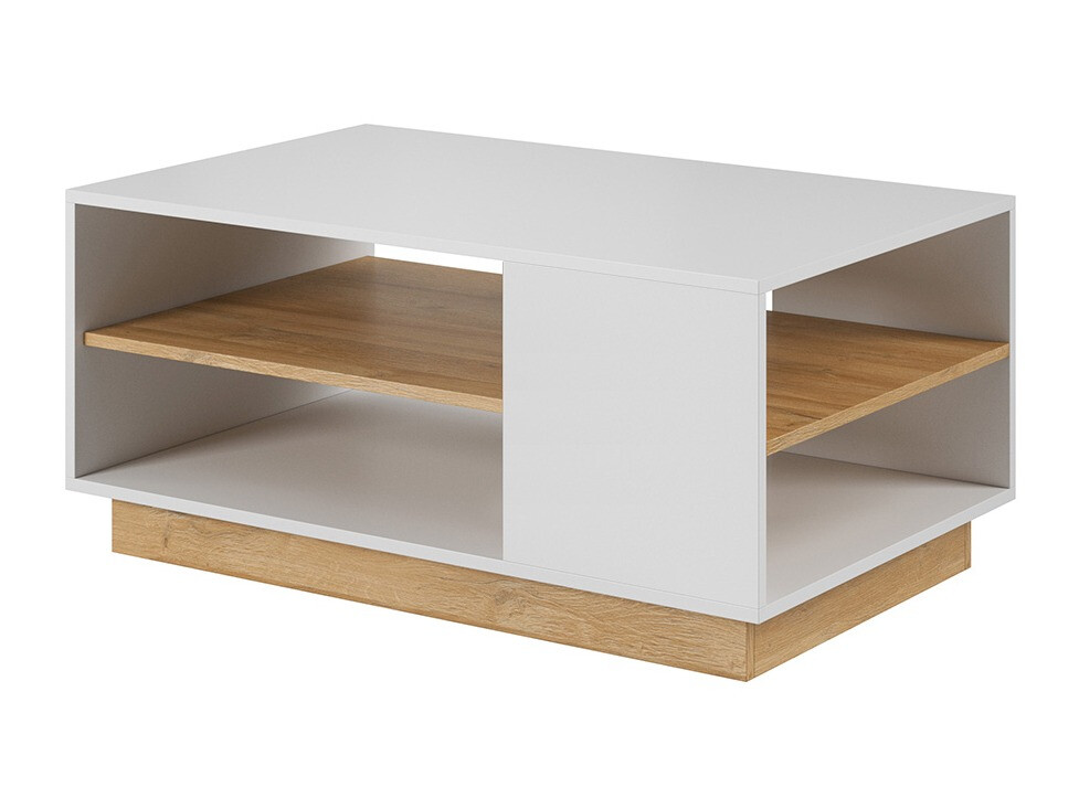 Table basse Novbela 109 (Blanc + Grandson chêne)