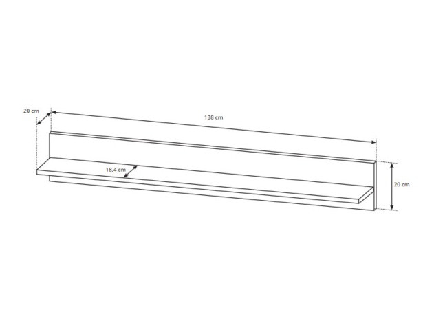 Ensemble de salon Novbela 113 (Blanc + Blanc brillant + Grandson chêne)