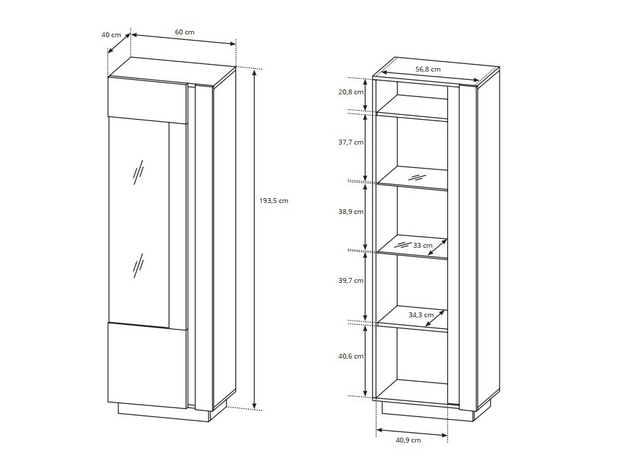 Ensemble de salon Novbela 114 (Blanc + Blanc brillant + Grandson chêne)
