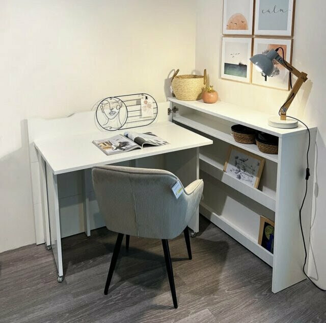 Bureau d'angle Concept Pro Lenart (Blanc)