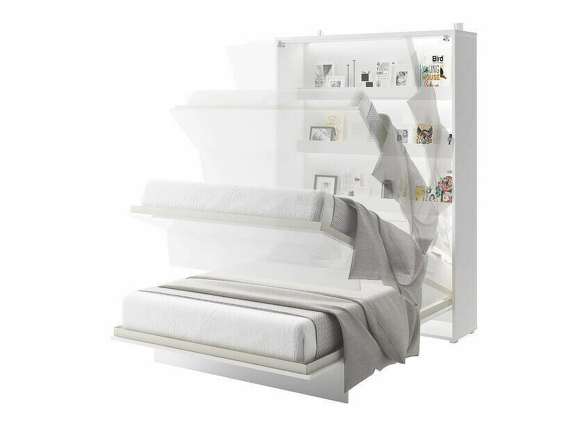 Lit escamotable Concept Pro Lenart (Blanc + Blanc brillant)