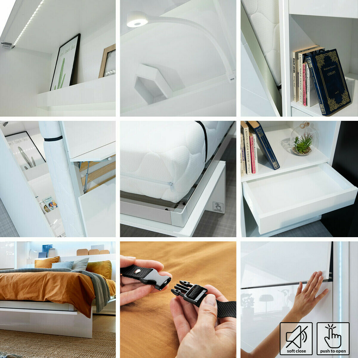 Lit escamotable Concept Pro Lenart (Blanc)