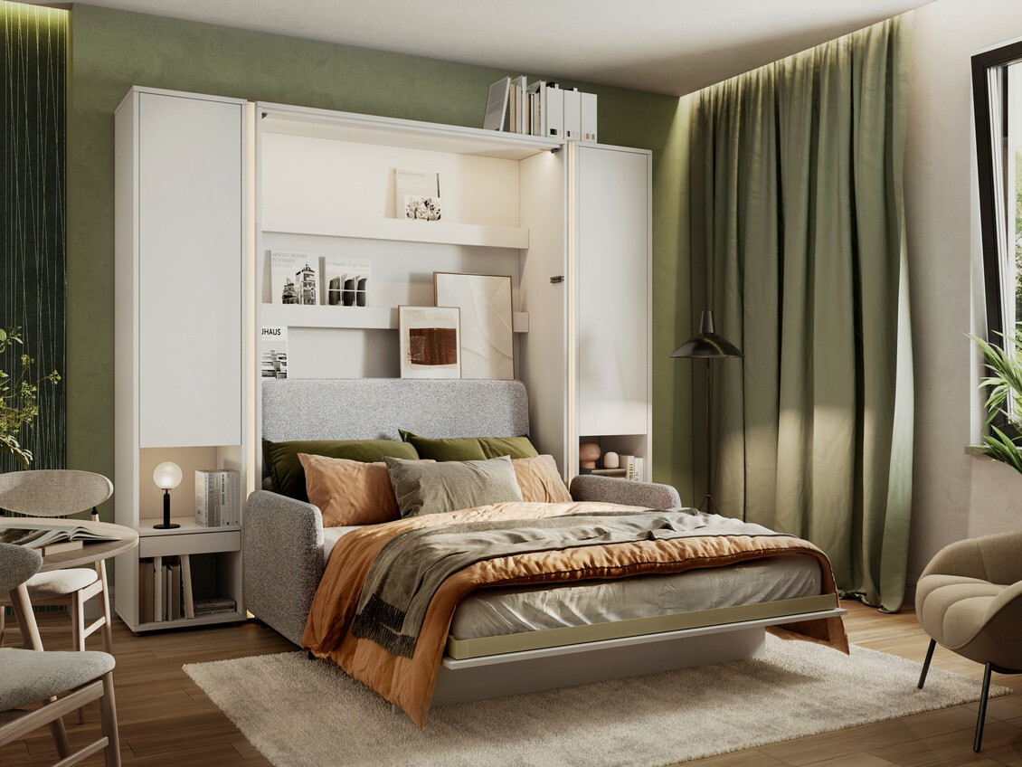 Lit escamotable Concept Pro Lenart (Blanc)