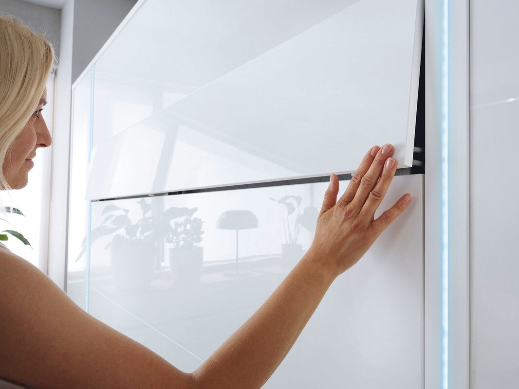 Ensemble de meubles Concept Pro Lenart XI (Blanc brillant + Blanc)
