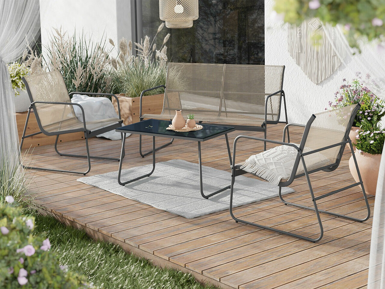 Ensemble de mobilier de jardin Aques