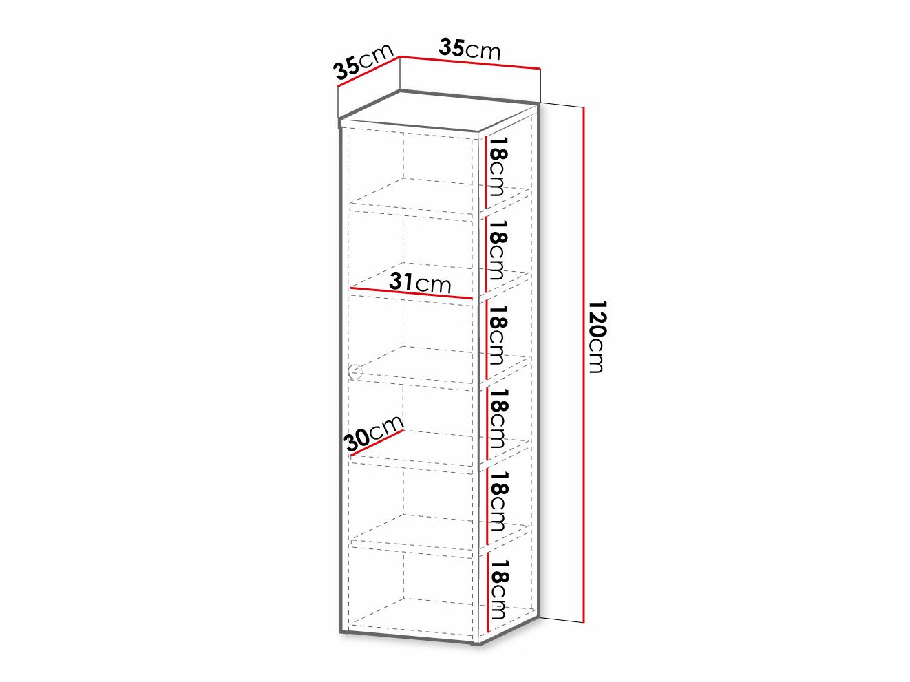 Armoire de salle de bain murale Mircalu 101 (Blanc)