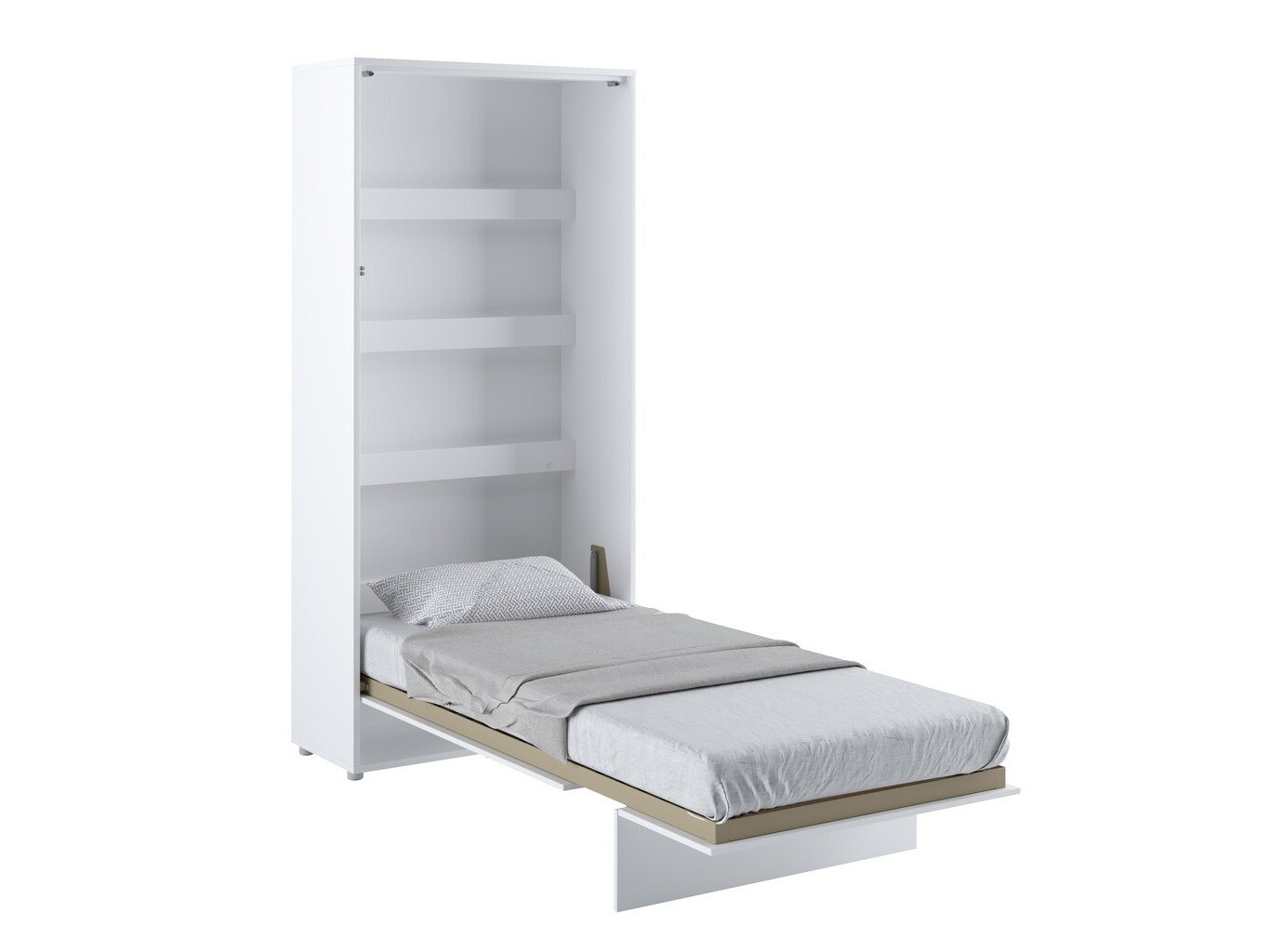 Lit escamotable Concept Pro Lenart (Blanc + Blanc brillant)