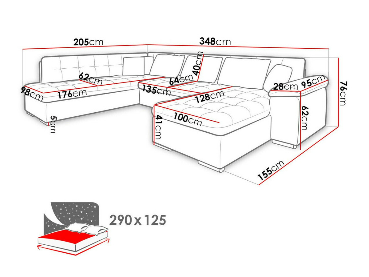 Canapé d'angle Comfivo Gemma III (Lux 06 + Lux 06 + Lux 05)
