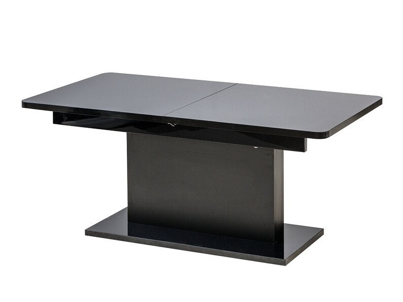 Transforming table basse Ogden 158 (Noir brillant + Noir)