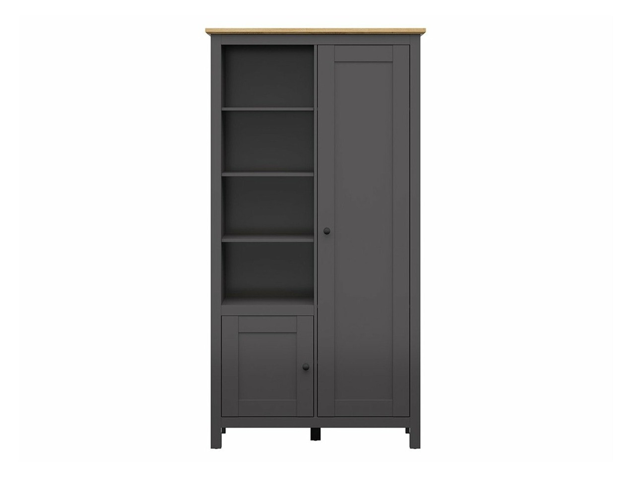 Armoire Sordoro 128 (Graphite + Chêne Artisan)