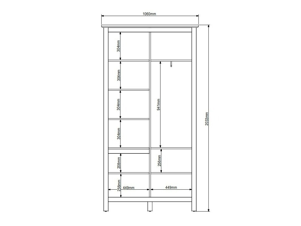 Armoire Sordoro 128 (Graphite + Chêne Artisan)