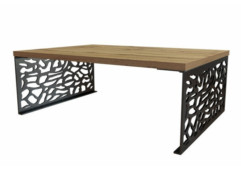 Table basse Germantown 107 (Chêne + Noir mat)