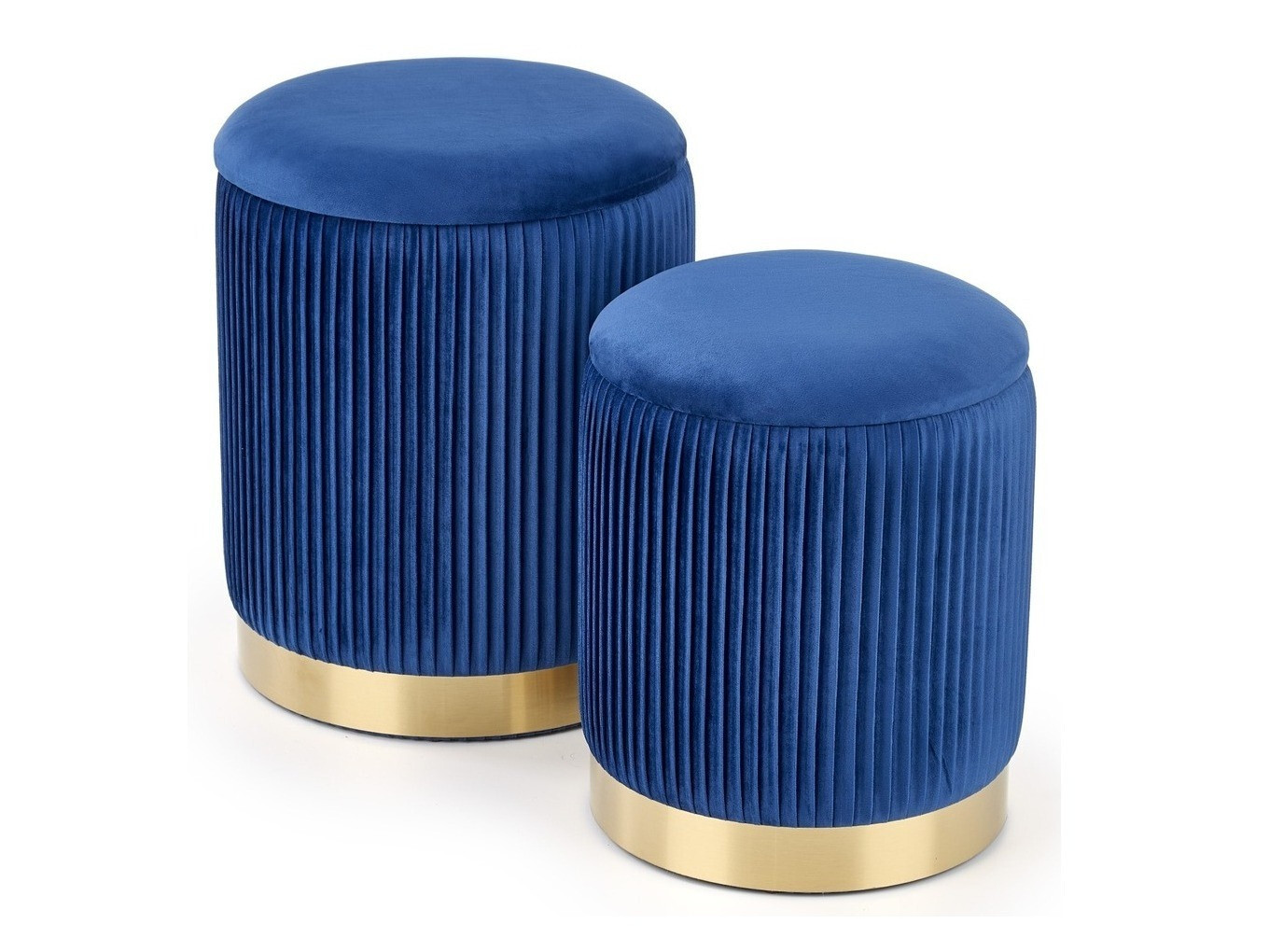 Ensemble de poufs Houston 1153 (Bleu foncé)