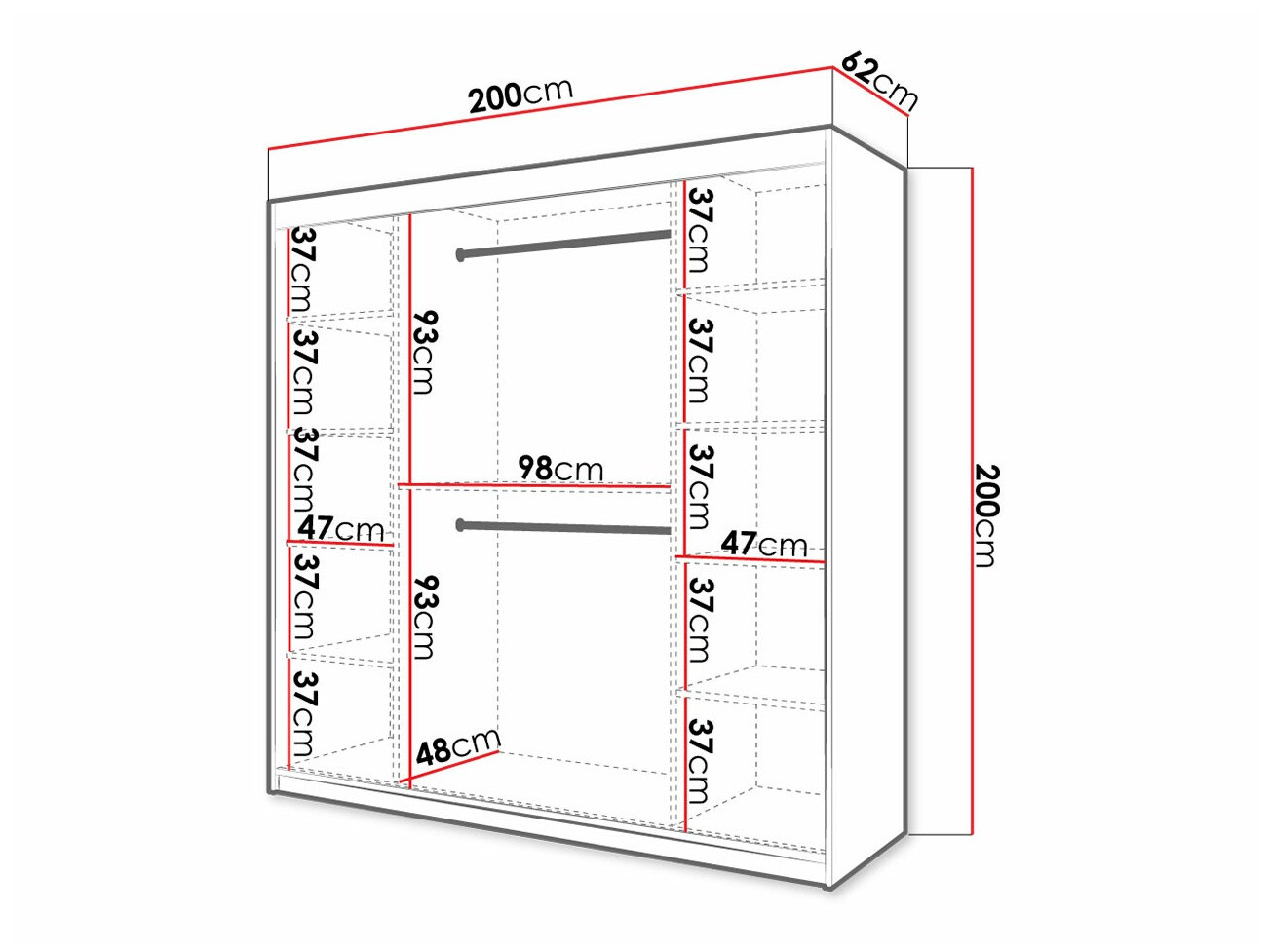 Armoire Hartford 403 (Noir)
