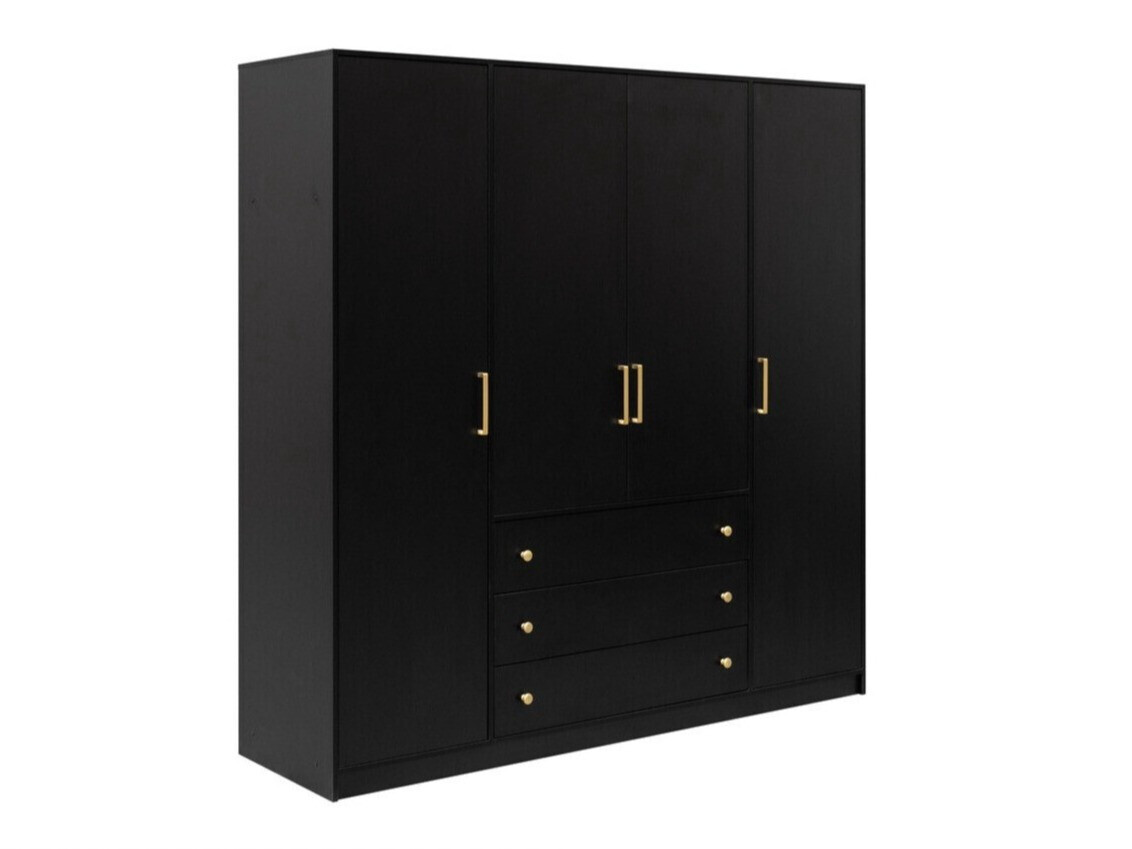 Armoire Musum I (Noir + Doré)