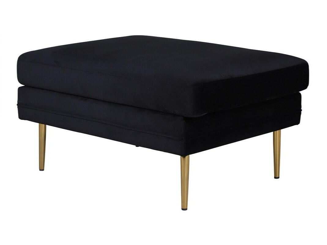 Banc rembourré Dallas 2653 (Noir + Doré)