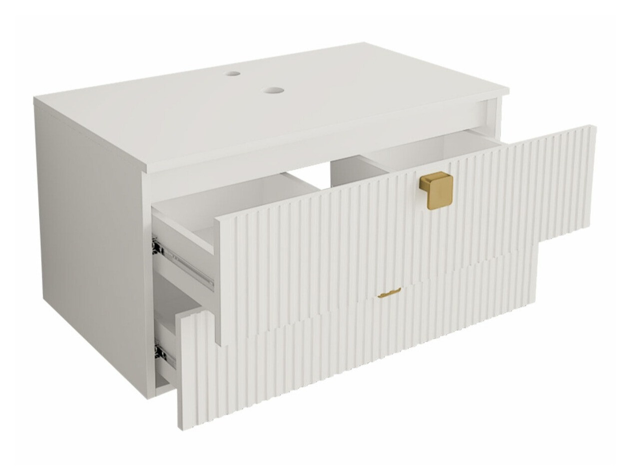 Armoire de salle de bains murale pour lavabo Panium (Blanc)