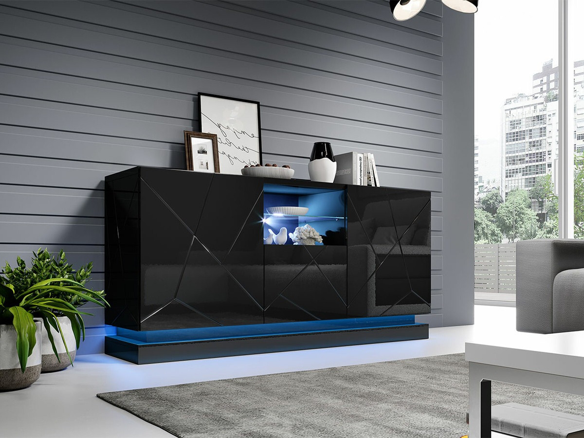 Buffet Linar (Noir + Noir brillant)