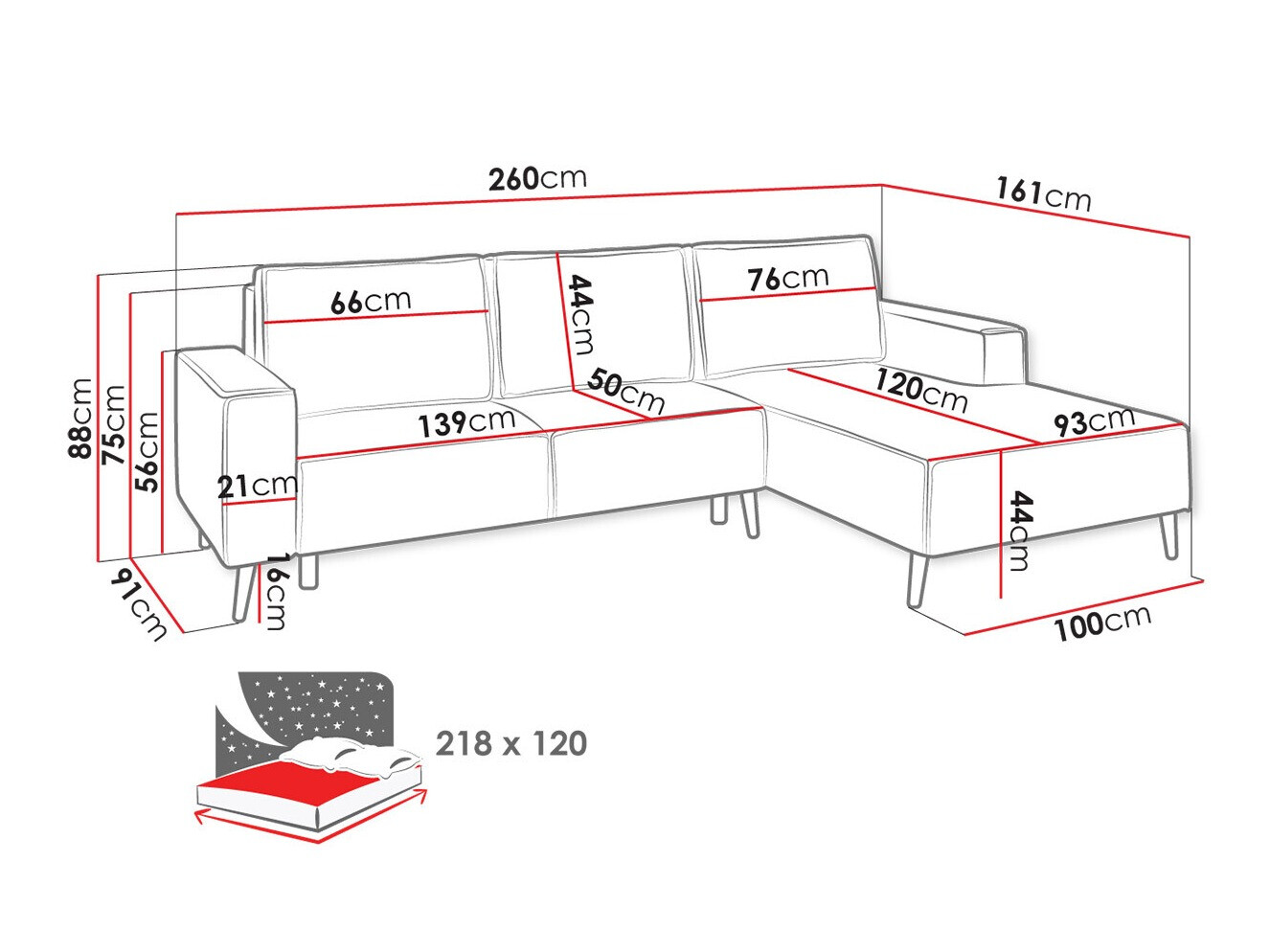 Canapé d'angle Lincoln 172 (Zetta 295)