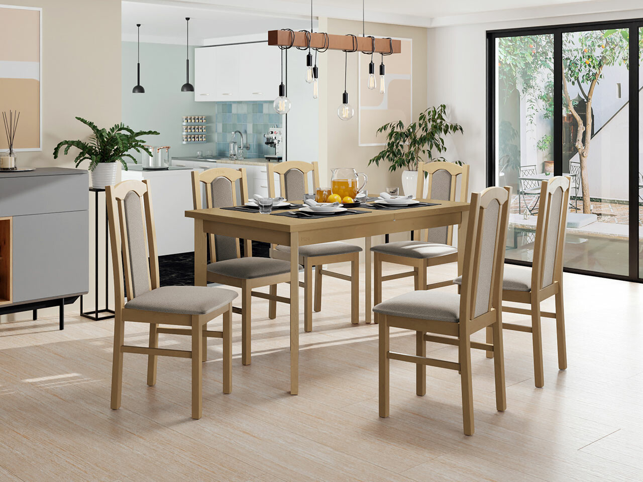 Salle à manger complète Victorville 277 (Paros 2)